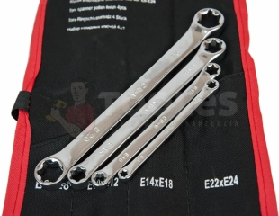 Klucze oczkowe torx polerowane E6-E24 4szt