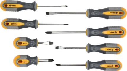 Śrubokręty Wkrętaki z Magnesem Zestaw 8szt PH PZ (śrubokręt, wkrętak) SILVER