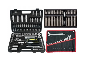 Zestaw Klucze Nasadowe 94el + Bity Torx 40el YATO + Płasko-oczkowe 12el