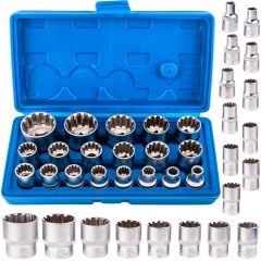 Klucze nasadowe TORX SPLINE 1/2 19el GEKO