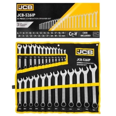 Klucze płasko oczkowe 6-32 mm 25 sztuk (płachta) JCB