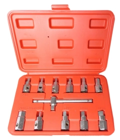 Zestaw kluczy do korków olejowych 3/8" 12 sztuk SILVER