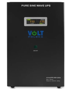 Przetwornica napięcia SINUSUPS-500 (12V/230V/500W) + Akumulator 26Ah VOLT POLSKA