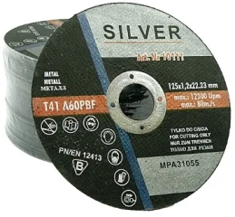 Tarcza do cięcia metalu stali 125x1.2 mm SILVER