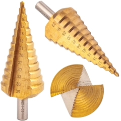 Wiertło stożkowe stopniowe tytanowe HSS 4-39 mm (wiertła) FALON-TECH