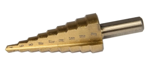 Wiertło stożkowe stopniowe tytanowe HSS 4-20 mm (wiertła) GEKO