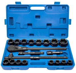 Klucze Nasadowe Udarowe 3/4" 6-kątne 21 el FORCEKRAFT