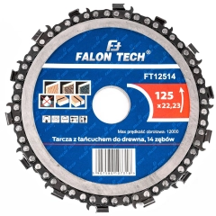 Tarcza do drewna łańcuchowa 125x22,2x14T FALON-TECH