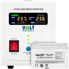 Zasilanie UPS awaryjne 800W akumulator 100Ah VOLT POLSKA
