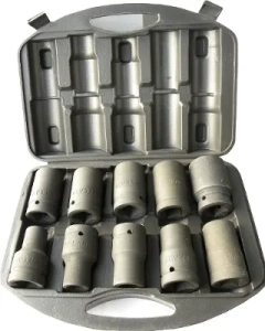 Nasadki udarowe CRV 1" 17-41 mm 10 sztuk GEKO