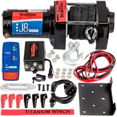 Wyciągarka wciągarka 3000lbs samochodowa 12v 1360 kg lina syntetyczna ślizg TITANIUM WINCH