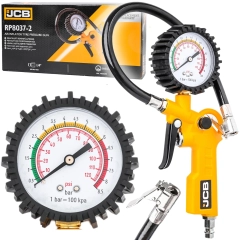 Pistolet do pompowania kół duży manometr pompka samochodowa 8,5 BAR JCB