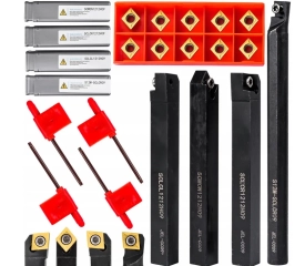 Zestaw noży tokarskich składanych nóż tokarski płytki 12 x 12 mm 18 szt. FALON-TECH