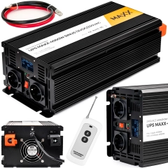 Przetwornica prądu napięcia UPS sinus 12v 230v MAXX 2000/4000W LCD PILOT 4SUN